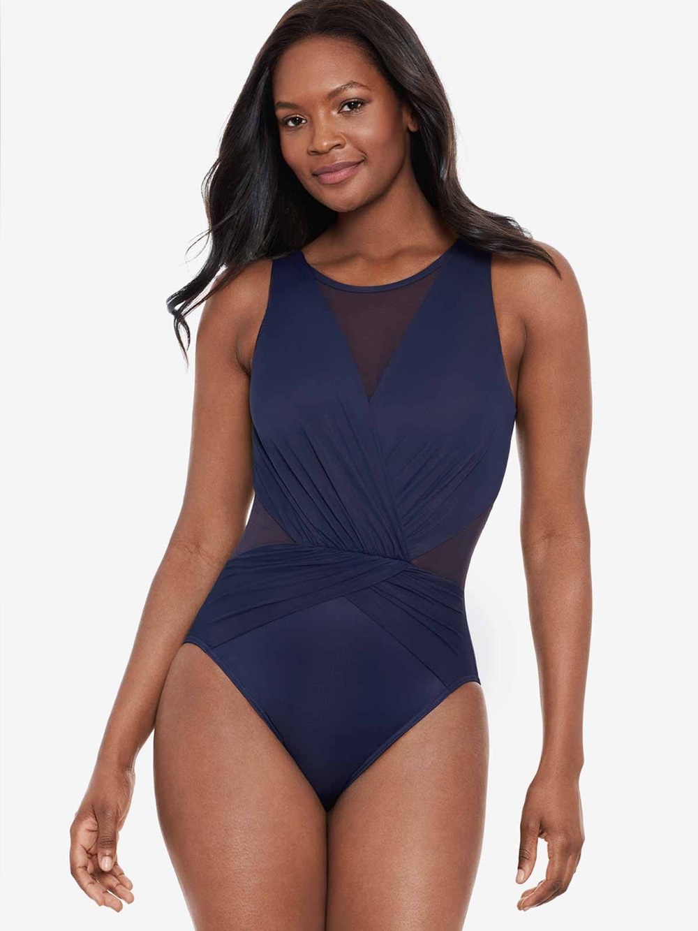 Miraclesuit
Palma One Piece midnight blue swim suit NWT